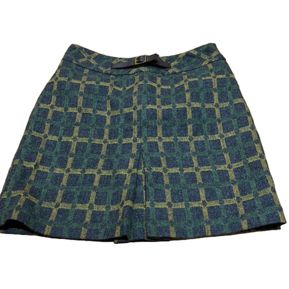 Ann Taylor Loft Wool Plaid A Line Skirt Size 2 Petite - Picture 1 of 5